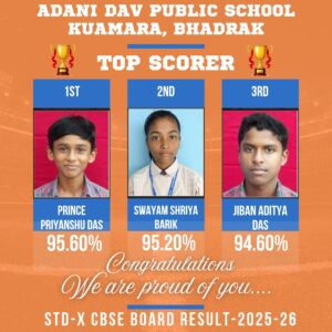 Adani DAV Public School Achieves 100% Success in CBSE Board  